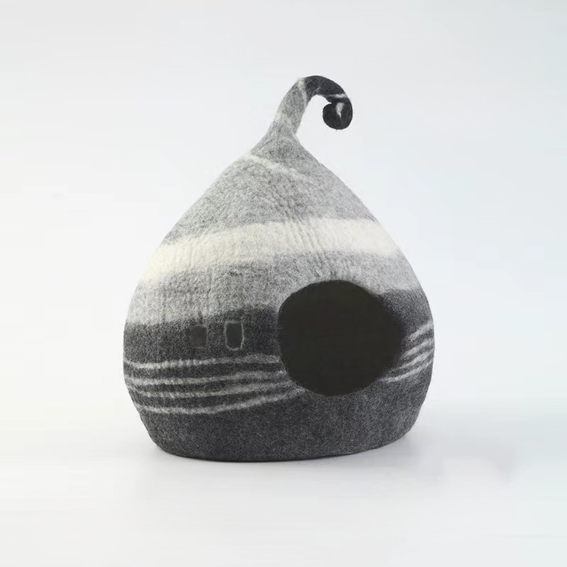 Hobbit’s Wool Cat Cave Cozy Hideaway for Cats