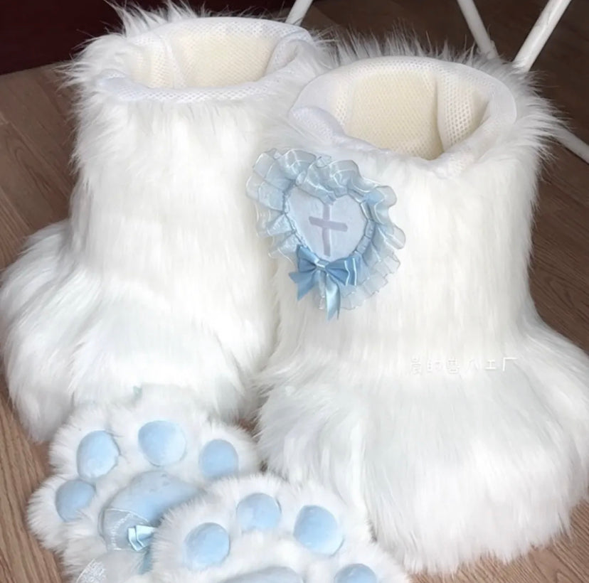 Custom Plush Fur-Shoes