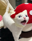 White with Red Bow Custom Knit Hat