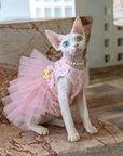 Cat Tutu Dress – Layered Tulle Cake Dress (Pink)