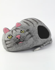 Meow Shaped Wool Cat Cave Cozy Hideaway for Cats