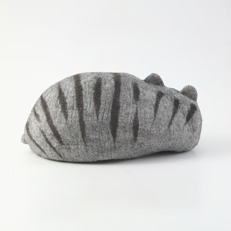 Meow Shaped Wool Cat Cave Cozy Hideaway for Cats