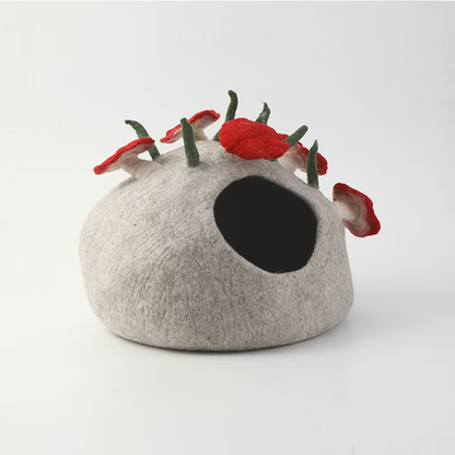 Mushroom Wool Cat Cave
