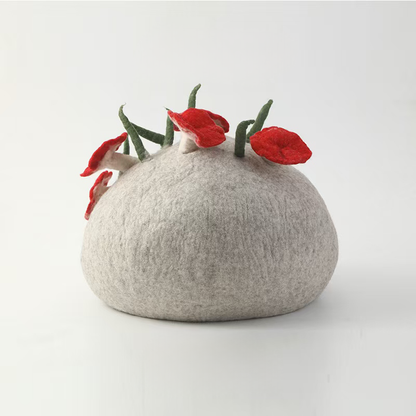 Mushroom Wool Cat Cave