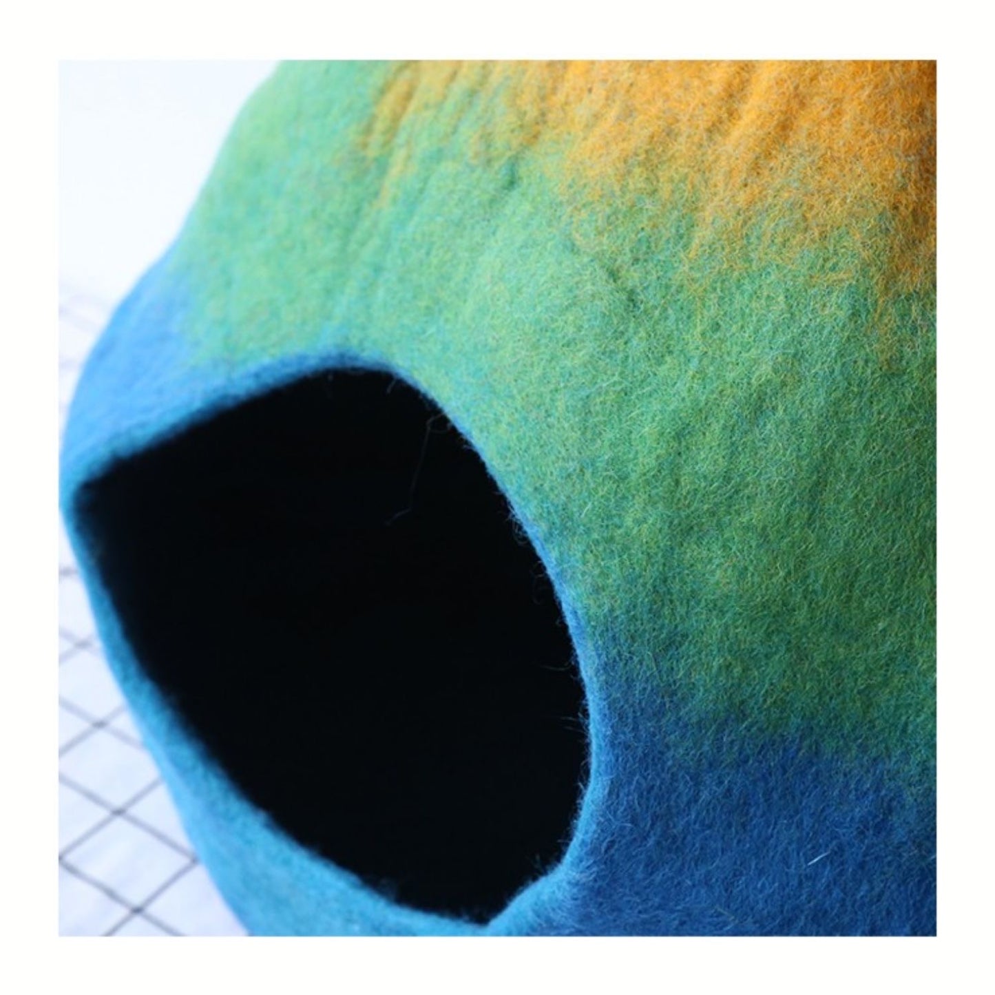 Rainbow Wool Cat Cave - Pet Bed