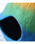 Rainbow Wool Cat Cave - Pet Bed