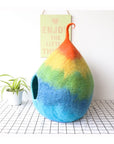Rainbow Wool Cat Cave - Pet Bed
