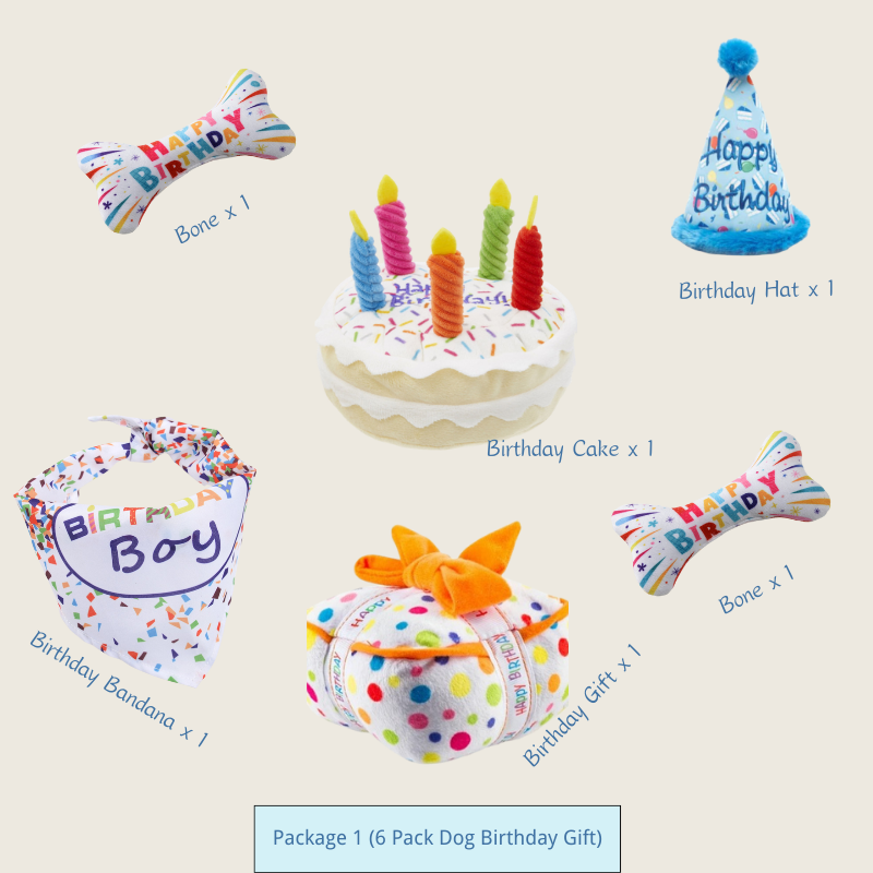 Dog Birthday Toy Set