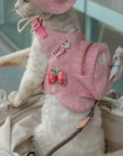 Pink Denim Backpack & Hat
