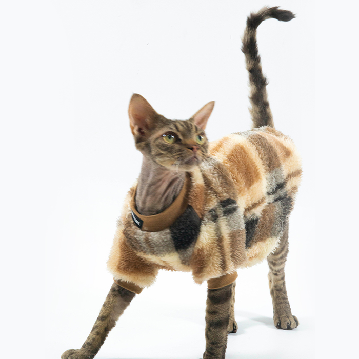 Plaid Reversible Soft Fleece Vest for Cats