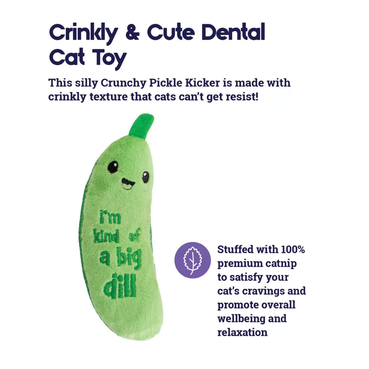 Crunchy Catnip Pickle Cat Toy