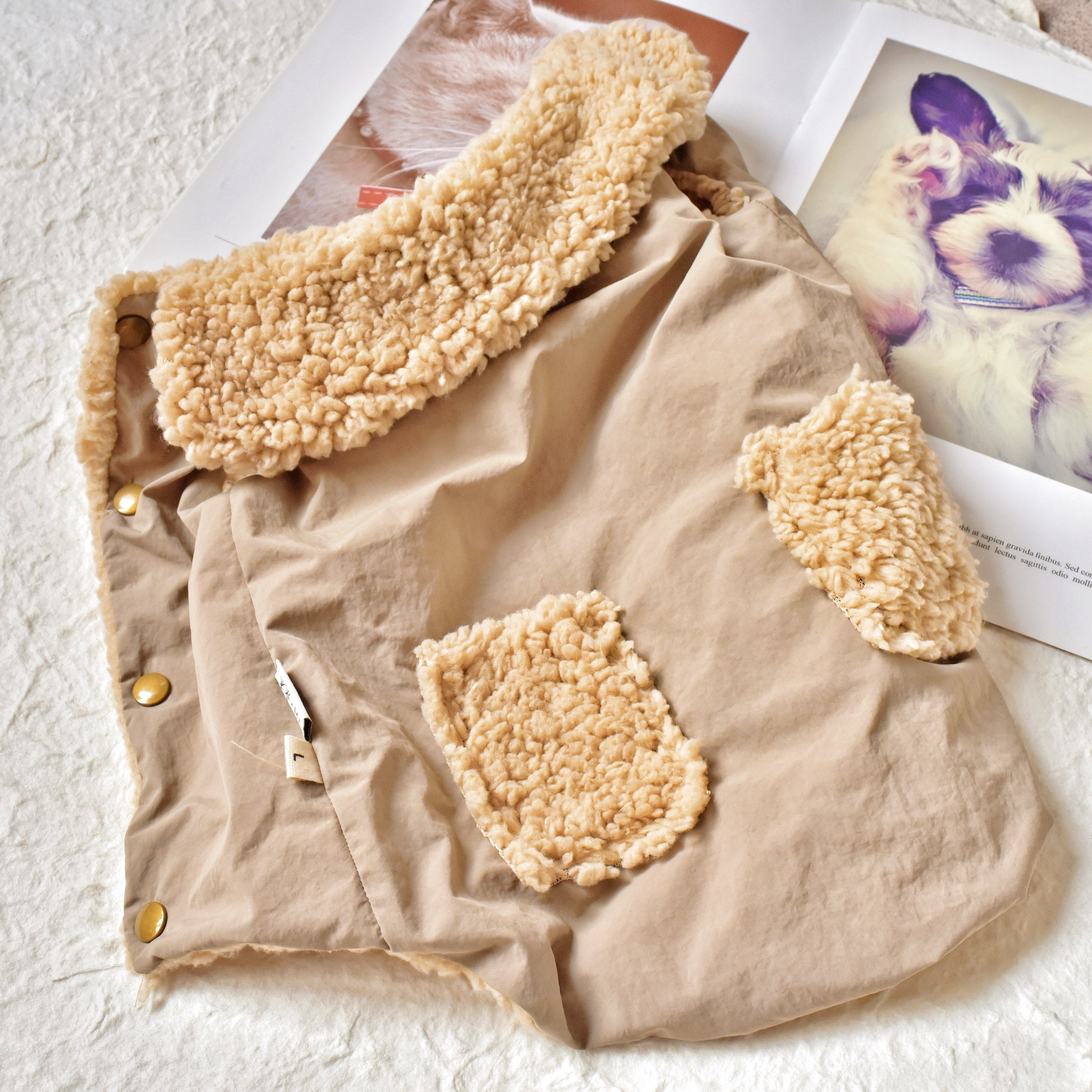 Weatherproof Faux Jacket Sphynx Cat Clothes