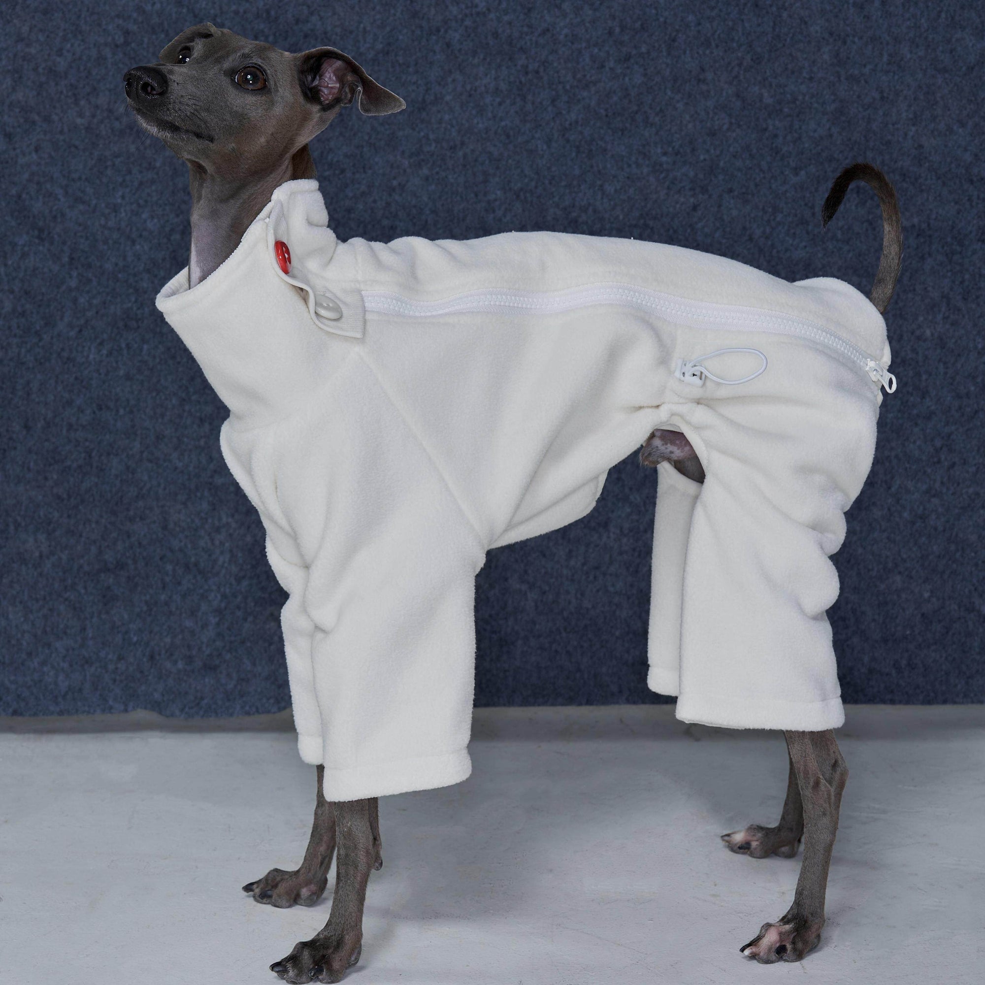 Whippet &amp; Greyhound Fleece Jumpsuit – Anti-Static Reversible Winter Onesie