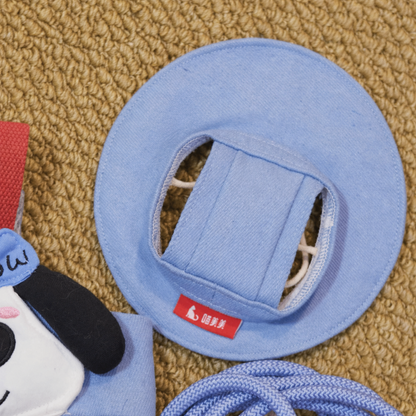 Cartoon Outdoor Cat Harness &amp; Leash + Hat Set