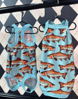 Shark Hat and Salmon Camisole for Sphynx Cat Cute Outfit