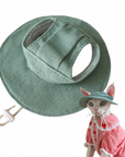 Sphynx Cat Bucket Hat – Cotton Denim Sun Hat with Ear Openings