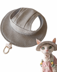 Sphynx Cat Bucket Hat – Cotton Denim Sun Hat with Ear Openings