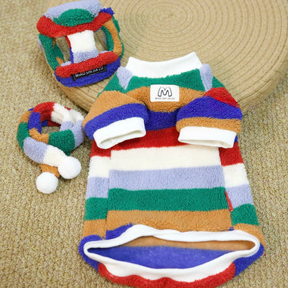 Shearling Rainbow Set DevonRex Sphynx Cat Clothes