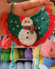 Snowman Scarf Cape Collar Handmade