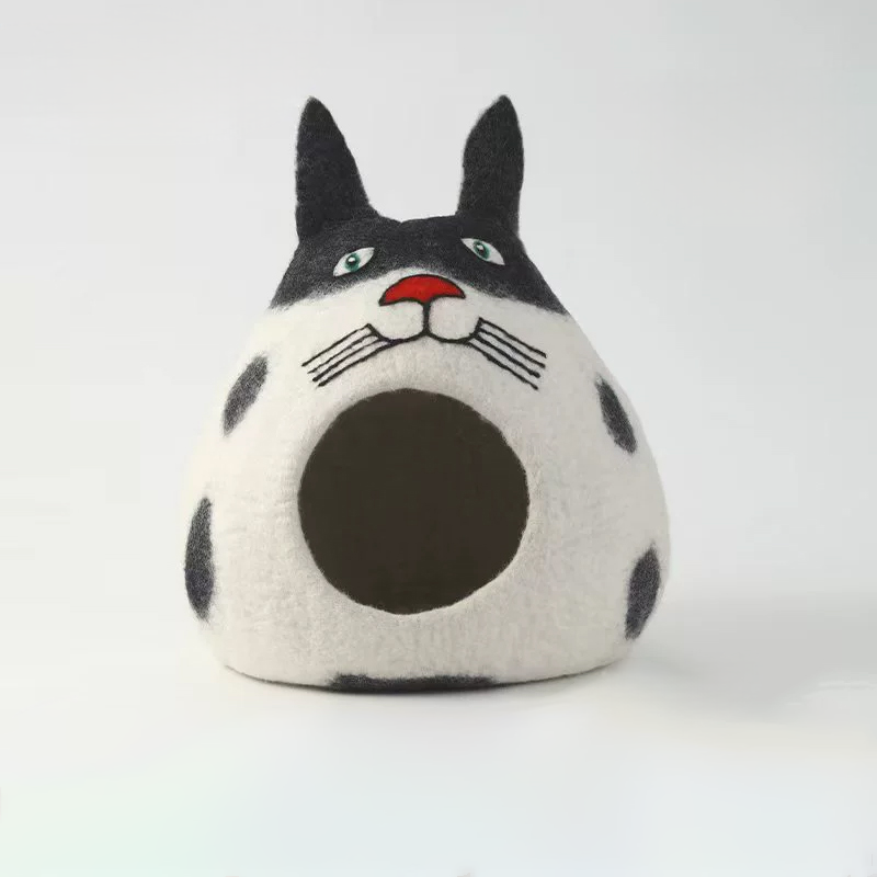 Totoro Wool Cat Cave Cozy Hideaway for Cats