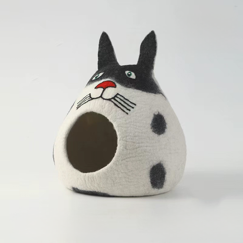 Totoro Wool Cat Cave Cozy Hideaway for Cats