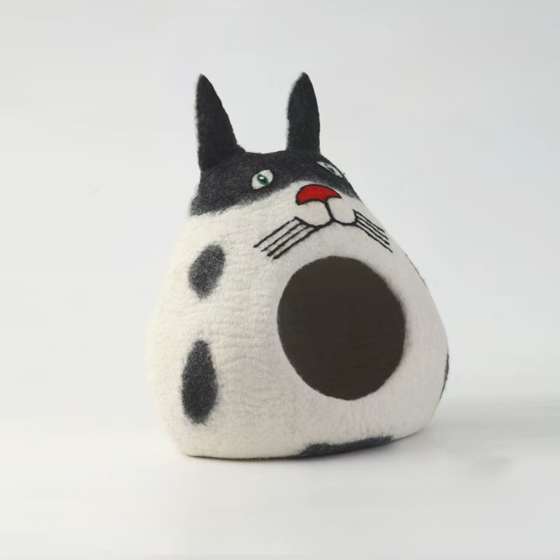 Totoro Wool Cat Cave Cozy Hideaway for Cats