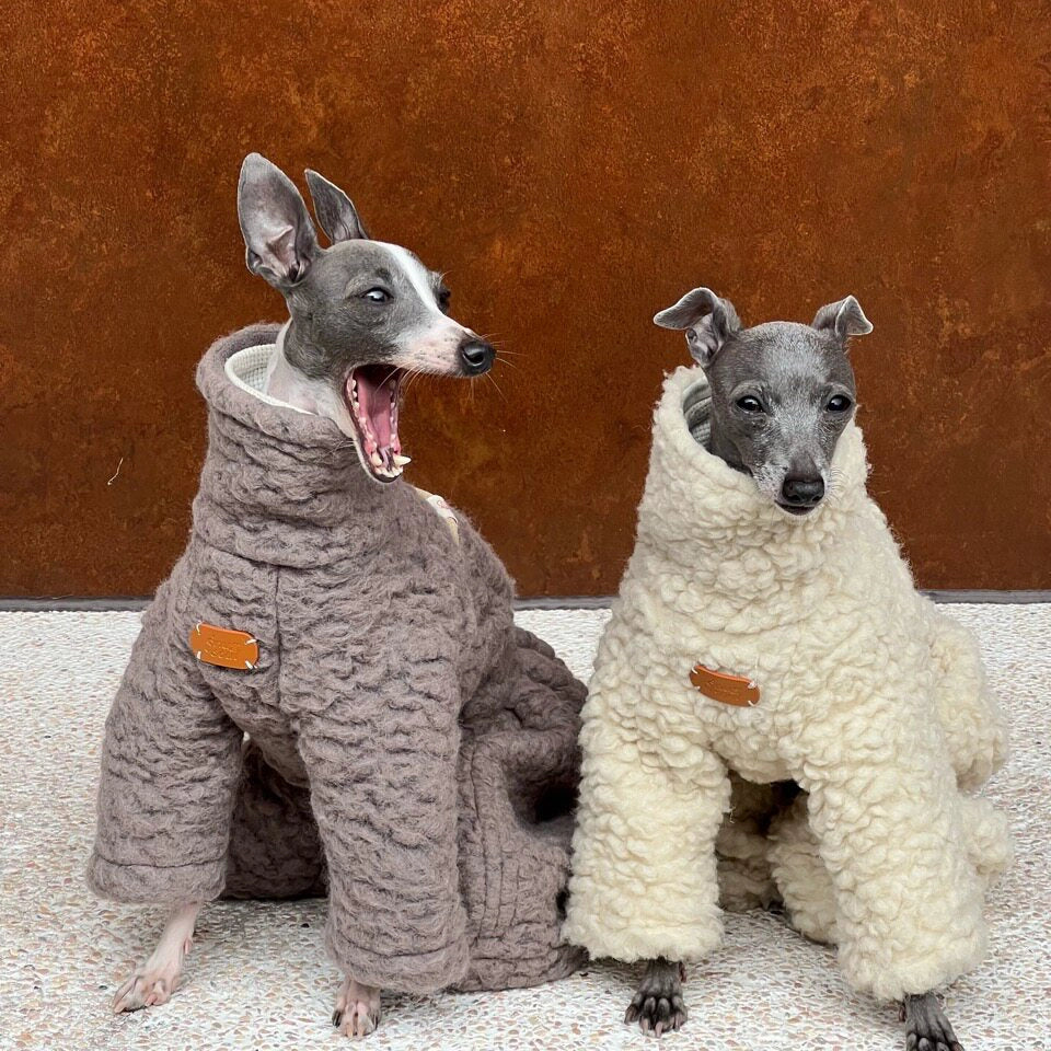 Wool Blend Dog Onesie for Greyhound &amp; Whippet