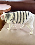 Sphynx Cat Fleece Onesie – Zebra Print Warm Bodysuit