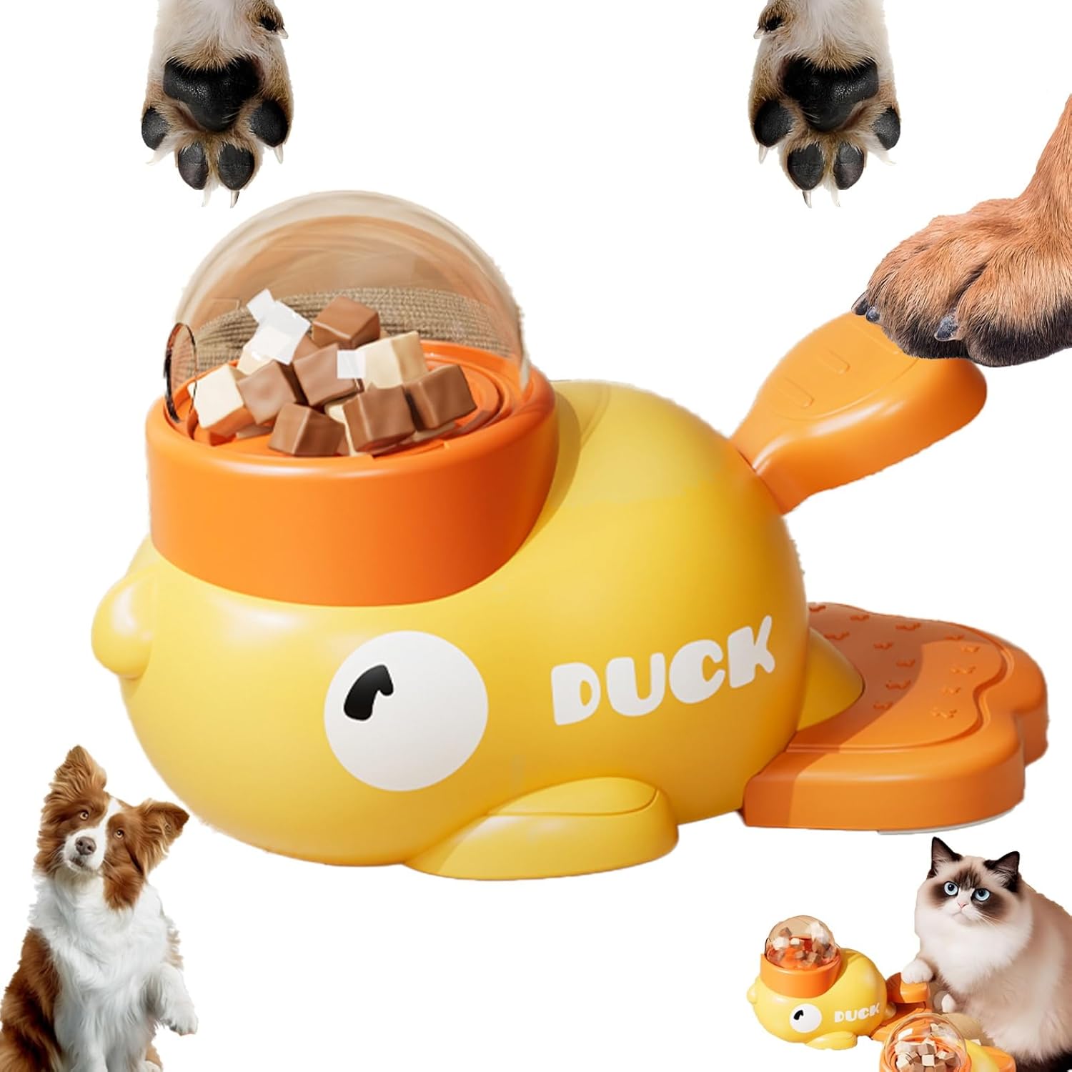 Duck Feeder Toy for Cat Dog