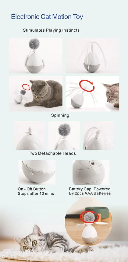 Electronic Cat Motion Toy Interactive Fun for Cats