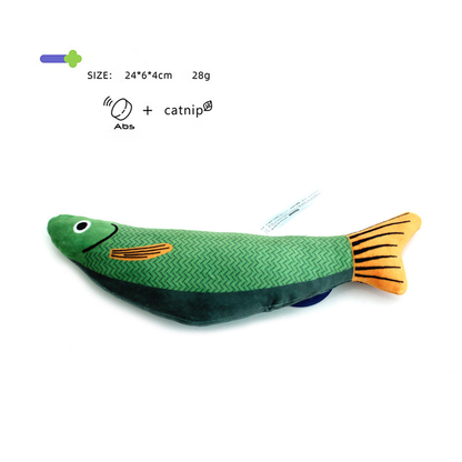 Buzzing Fish Cat Toy - Catnip