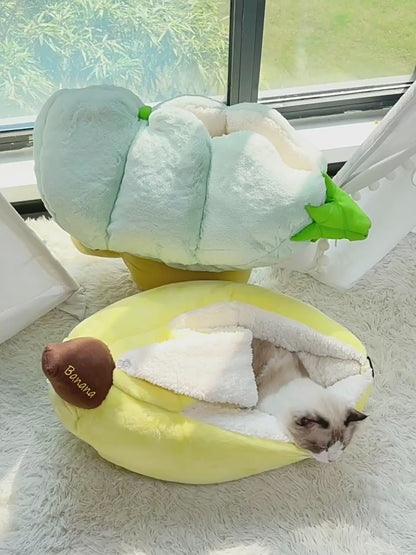 Banana Edamame Cat Bed