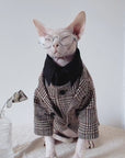 Sphynx Cat Tweed Suit – Three-Piece Formal Outfit