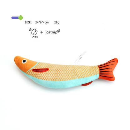 Buzzing Fish Cat Toy - Catnip